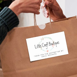 リースは私の小規模企業をサポートしてくれてありがとう 長方形シール