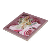 リースをする蝶天使 タイル (側面)