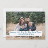 リースを飾った素朴なビンテージツック シーズンカード (裏面)