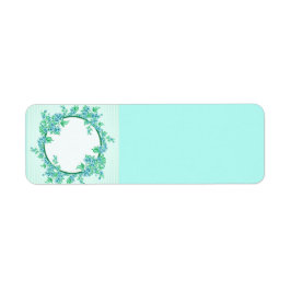 リースアクアかわいらしヴィンテージラベル ラベル