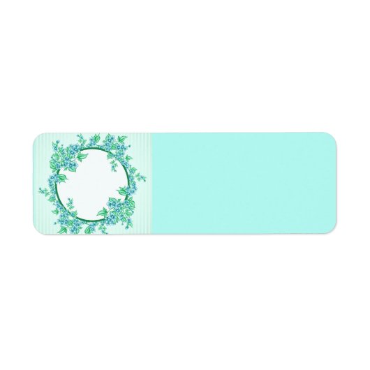 リースアクアかわいらしヴィンテージラベル ラベル (正面)