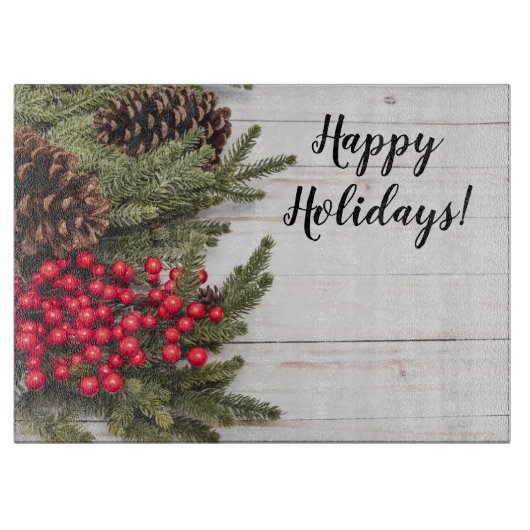 リースアンドホリーホリデーコレクション カッティングボード (正面)