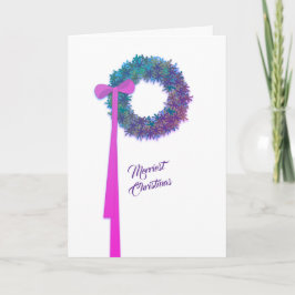 リースアートクリスマスカード カード