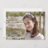 リースイニシャル – ダークファースト聖餐式 招待状 (正面)