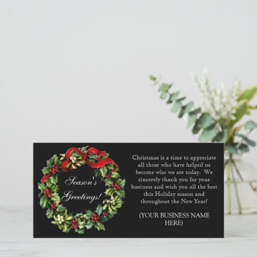 リースインプリント企業のビジネスクリスマス シーズンカード (スタンド正面)