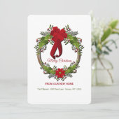 リースウィズレッドボウホリデームービングアナウンス 招待状 (スタンド正面)