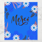 リースウエディングフラワーズフローラメルシーサンキュー ワインラベル (シングルラベル)