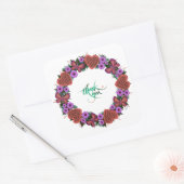 リースウエディングフラワーフローラの手配 スクエアシール (封筒)