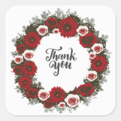 リースウエディングフラワーフローラの手配 スクエアシール (正面)