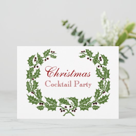 リースエレガントとホーンのクフォーマルリスマスパーティー 招待状 (スタンド正面)