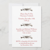 リースエレガントとホーンのクフォーマルリスマスパーティー 招待状 (裏面)
