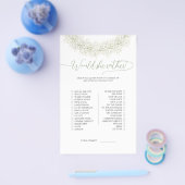 リースエレガントは彼女はむしろブライダルのゲームフライヤー チラシ (シングル)