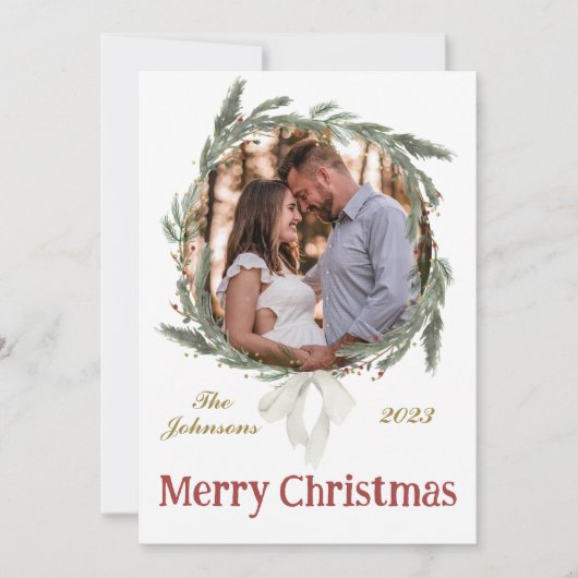 リースエレガントクリスマスカード シーズンカード (正面)