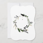 リースエレガントグリーンリーミニマリズム招待状 招待状 (裏面)