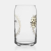 リースエレガントフローラグリッターウェディングパーティーの好意 ガラス缶 (右)