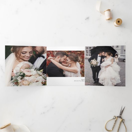 リースエロペメントフォトギャラリートリフォールド招待状 三つ折り招待状 (内部)