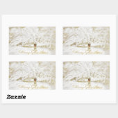 リースオンスノーツリー 長方形シール (シート)