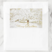 リースオンスノーツリー 長方形シール (バッグ)
