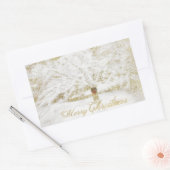 リースオンスノーツリー 長方形シール (封筒)