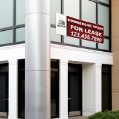 リースカスタマイズ会社ロゴの商用宇宙 横断幕 (ビルの外側)