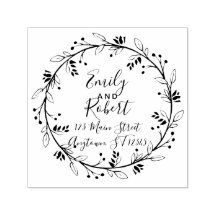 リースカスタマイズ結婚可能な差出人住所スタンプ