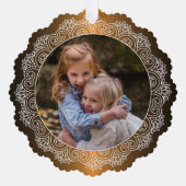 リースカスタムホワイトマンダラフェイクオンレッドカッパー オーナメントカード (正面)