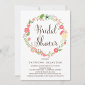 リースガーデンかわいらしブライダルシャワー招待 招待状 (正面)