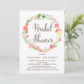 リースガーデンかわいらしブライダルシャワー招待 招待状 (スタンド正面)
