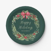 リースクラシッククリスマス紙プレート ペーパープレート (正面)