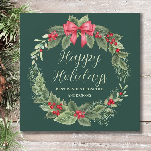 リースクラシッククリスマス シーズンカード