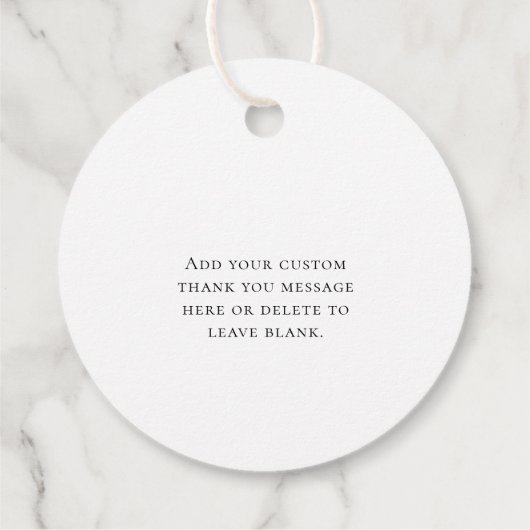 リースクラシッククレストモノグラムエレガントウェディング フェイバータグ (裏面)