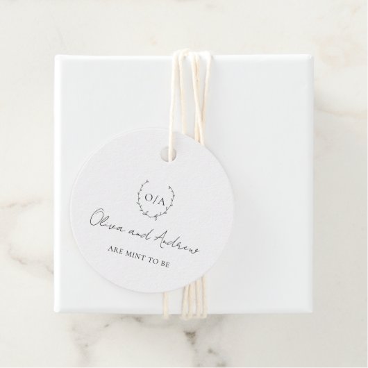 リースクラシッククレストモノグラムエレガントウェディング フェイバータグ (インサイチュ)