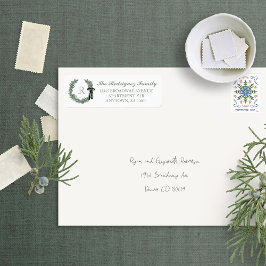 リースクラシックモノグラムと弓差出人住所 ラベル