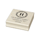 リースクラシックモノグラムファミリー名差出人住所 ラバースタンプ (スタンプ)