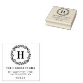 リースクラシックモノグラムファミリー名差出人住所 ラバースタンプ (押印)