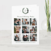 リースクラシックモノグラム数々の – 写真折り畳み休日 カード (正面)