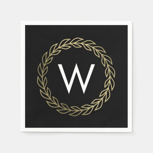 リースクラシック編集可能カラー卒業ナプキンス スタンダードカクテルナプキン (正面)