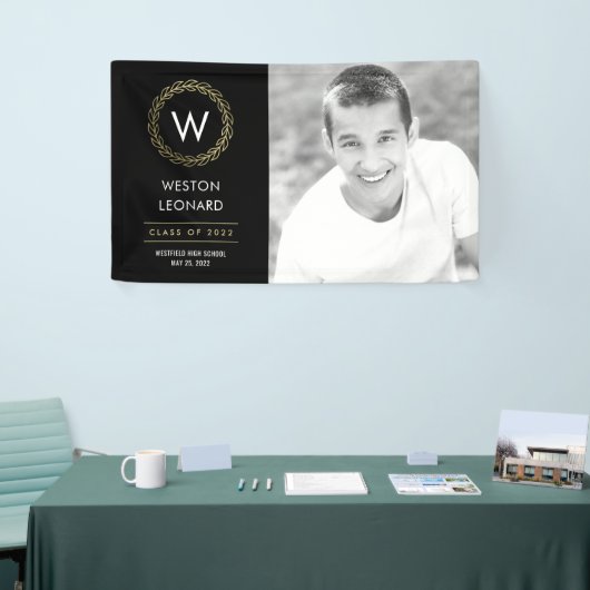 リースクラシック編集可能カラー卒業バナー 横断幕 (トレードショー)