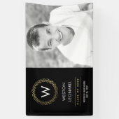 リースクラシック編集可能カラー卒業バナー 横断幕 (縦)