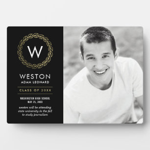 リースクラシック編集可能カラー卒業プラーク フォトプラーク