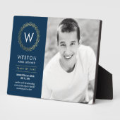 リースクラシック編集可能カラー卒業プラーク フォトプラーク (側面)