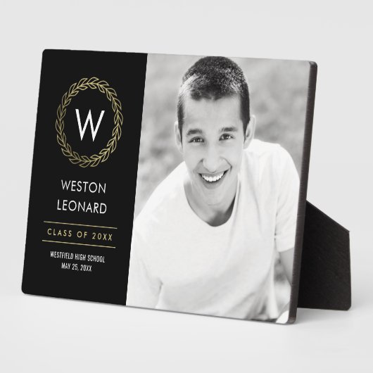 リースクラシック編集可能カラー卒業プラーク フォトプラーク (側面)