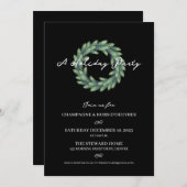 リースクリスマスパーティの招待状 招待状 (正面/裏面)