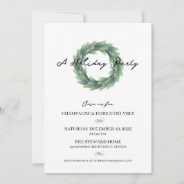 リースクリスマスパーティの招待状 招待状