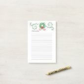 リースクリスマスリスト4 x 6 ポストイット (デスク上)