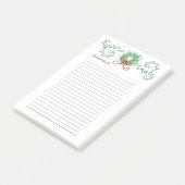 リースクリスマスリスト4 x 6 ポストイット (アングル)