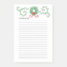 リースクリスマスリスト4 x 6