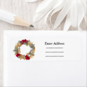 リースクリスマス住所 シールシール ラベル (インサイチュ)