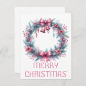 リースクリスマス シーズンカード (正面/裏面)