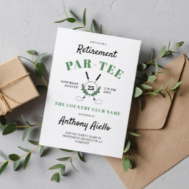 リースゴルフをテーマにした退職パーティー 招待状